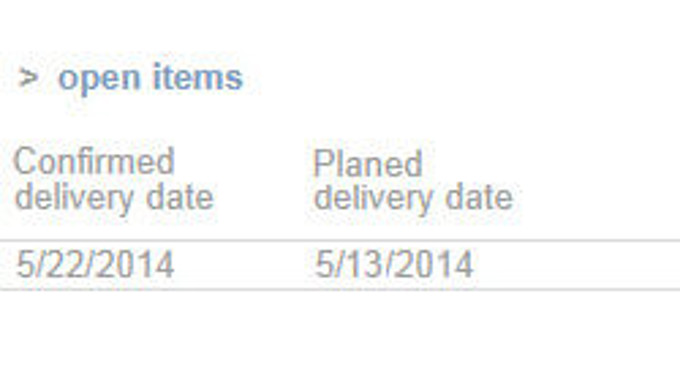 Delivery date