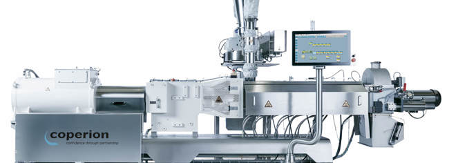 Coperion twin screw extruder ZSK 54 Mv frontal