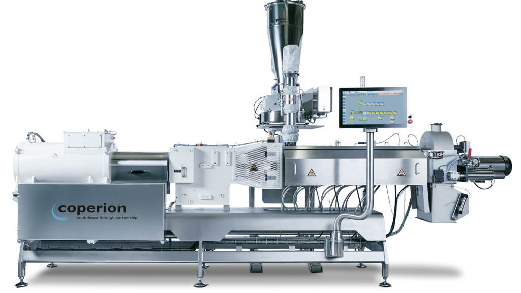 Coperion Doppelschneckenextruder ZSK 54 Mv frontal