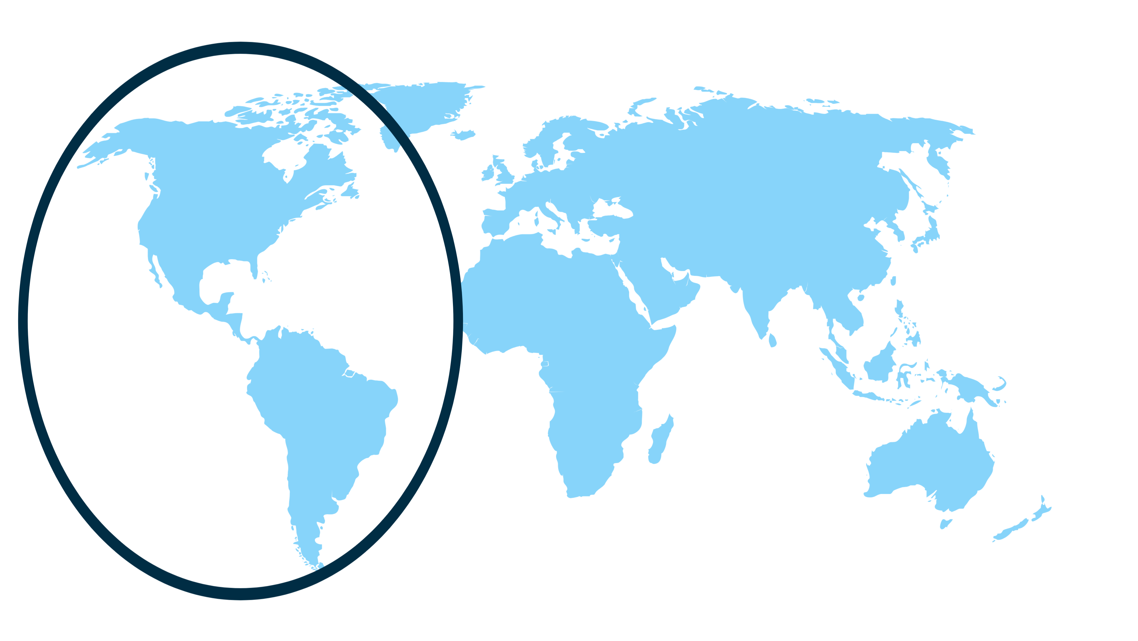 World Map Americas