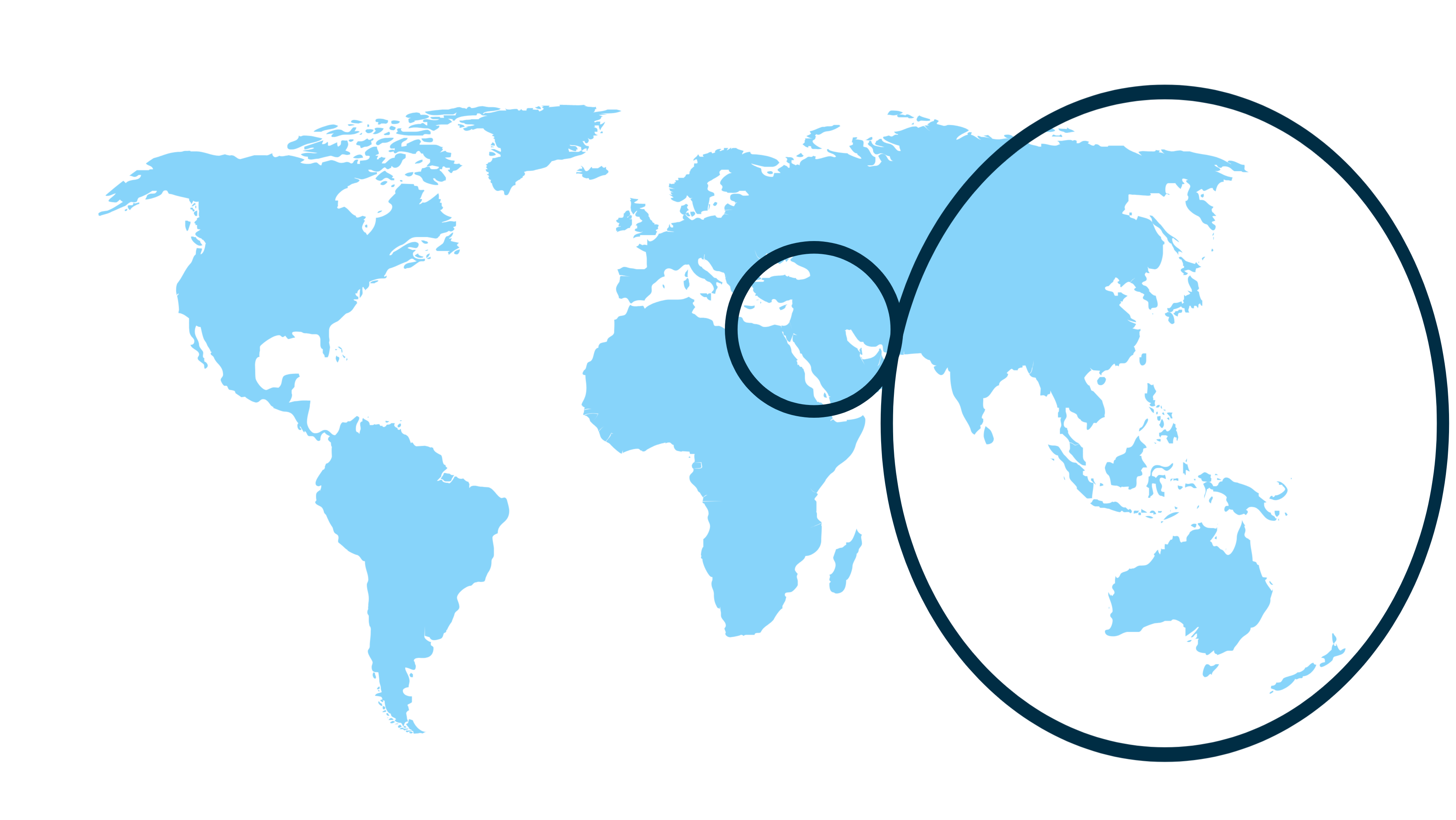 World Map Asia & Middle East
