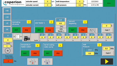 Coperion Control System for CTE Twin Screw Extruder